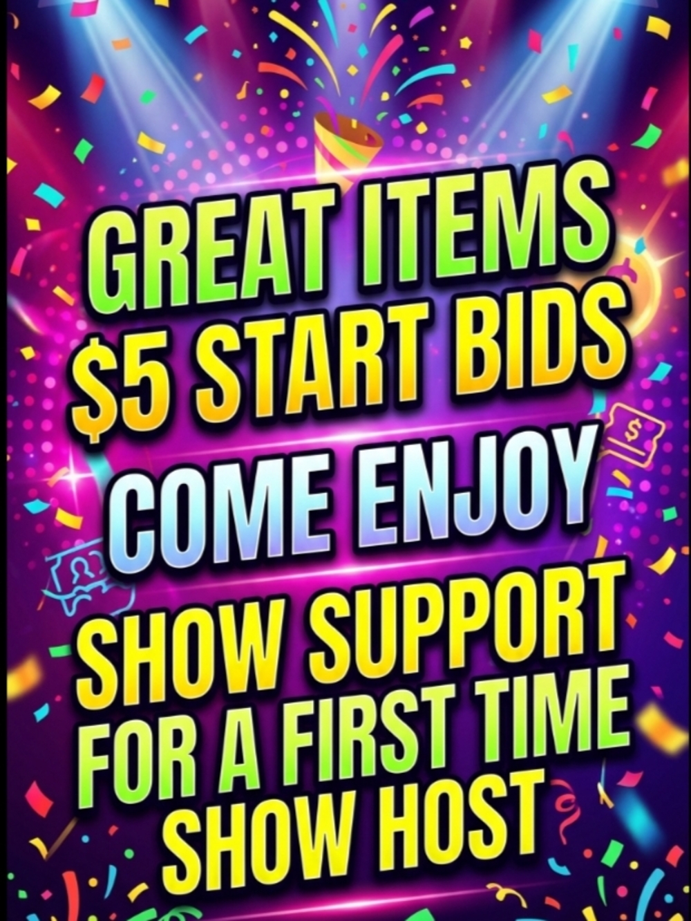 Party Poster Sign - Vibrant Multicolor Celebration